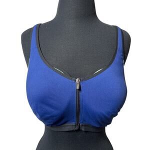 Victoria's Secret Sport VSX Knockout Front Close Sports Bra Blue Green Sz 36DDD